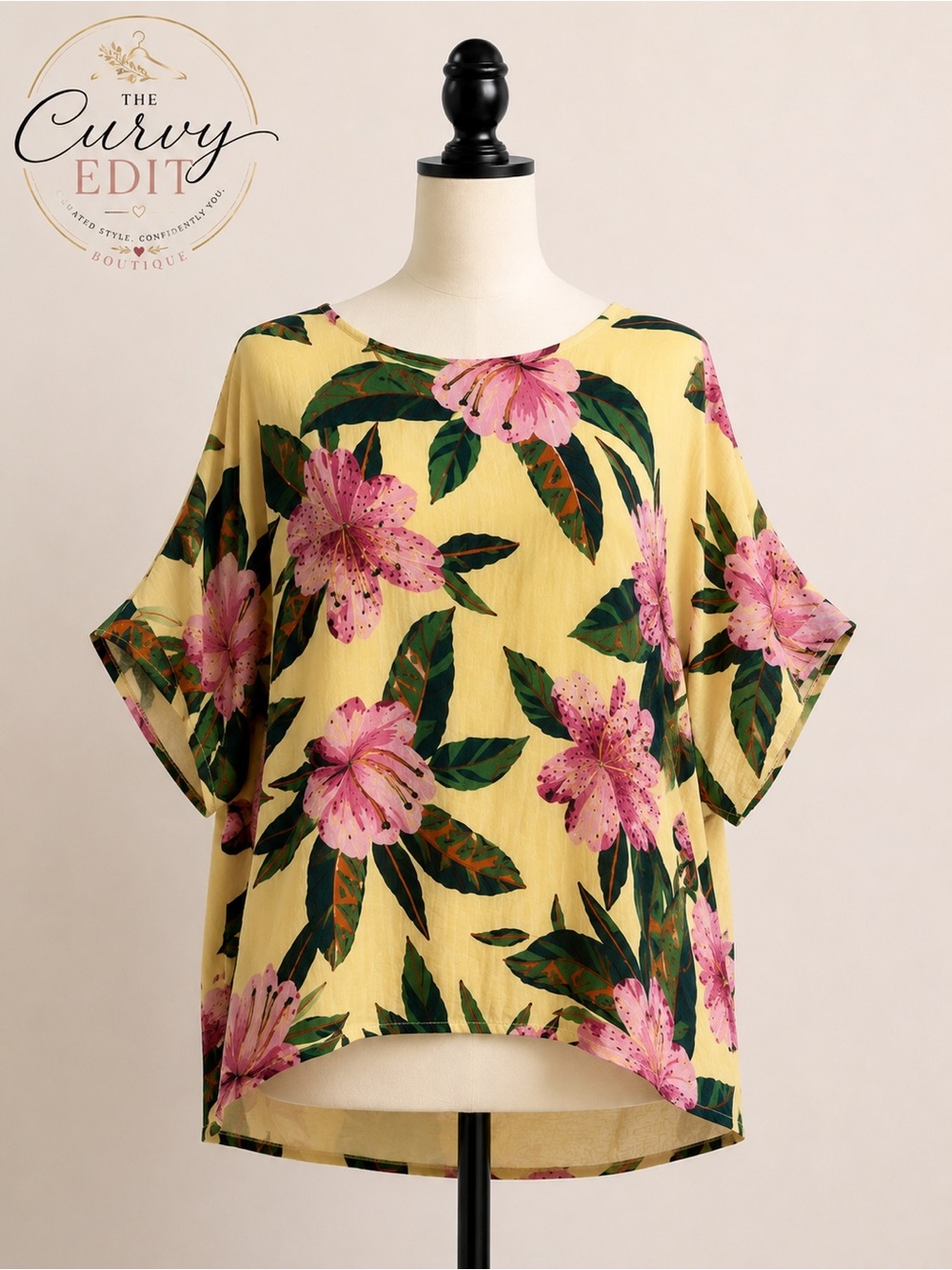 🌺 Vintage Christine David Floral Rayon Blouse Made in USA 18W Tropical Top